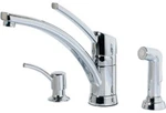 Pfister Parisa 1-HANDLE Chrome Kitchen Faucet W/spray & Soap Dispenser 4-HOLE. Fixed Price $149.95.