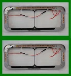 Headlight Bezel With Visor Rectangular Dual Lights 21 Amber Led Clear Lens Set. Fixed Price $93.50.