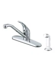 Project Source Chrome Single Handle Low-arc Kitchen Faucet W/deck Plate Included. Fixed Price $31.00.