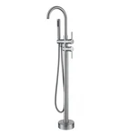 Casainc 2-HANDLE Residentail Freestanding Bathtub Faucet W/hand Shower Nickel. Fixed Price $139.00.