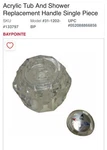 Baypointe 133797 Faucet Replacement Handle New. Fixed Price $16.09.