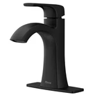 Pfister Bruxie Single-handle Bathroom Faucet W/ Deckplate & Drain Matte Black. Fixed Price $97.71.