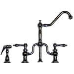 Whitehaus Twisthaus Bridge Swivel Spout Sprayer Kitchen Faucet Polished Chrome. Fixed Price $555.55.