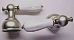 Delta H212NP Lavatory Sink Faucet Handles Levers Polished Brass & Matte Nickel. Fixed Price $89.90.