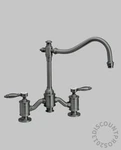 Waterstone 6200 4 Annapolis Bridge Faucet Suite (graphite) - Lever Handles. Fixed Price $2200.00.