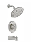 Moen Ashville Tub And Shower Faucet Set With Valve Spot Resist Stainless. Fixed Price $299.03.