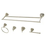 Kingston Brass BAH821330478PN 5-PIECE Bathroom Accessory Set, Polished Nickel. Fixed Price $227.48.