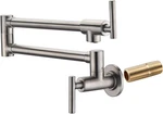 Pot Filler Faucet Wall Mount,brushed Nickel Finish And Dual Swing Joints Design. Fixed Price $167.99.