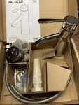 Ikea Dalsk Chrome Bathroom Sink Faucet Single-hole Lever W/ Drain Assembly. Fixed Price $39.98.