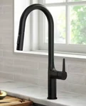 New In Box Kraus Oletto KPF-3101MB Matte Black Pull Down Kitchen Faucet. Fixed Price $165.00.