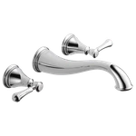 Delta Cassidy T3597LF-WL Two Handle Wall Mount Bathroom Faucet Trim Chrome. Fixed Price $399.00.