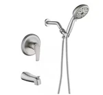 Perliria Inc Single Handle Tub Shower Faucet Trim Kit Brushed Nickel. Fixed Price $129.00.