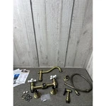 Kingston Brass Heritage Wall Mount Kitchen Faucet Antique Cross Handles. Fixed Price $249.99.