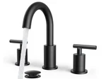 Forious Black Bathroom Faucet 3 Hole, Height: 8.58 Inches, Matte. Fixed Price $84.06.