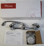 Pfister G127-1000 Pfirst 2-HANDLE Wall Mount Kitchen Faucet Spout Polish Chrome. Fixed Price $51.01.