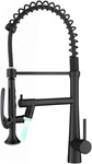 Matte Black Kitchen Faucet With Led Light & Pull-down Sprayer. Fixed Price $206.99.
