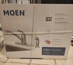 Moen Adler Stainlesnickel Kitchen Faucet With Sprayer Brand New Box 87202SRS. Fixed Price $106.99.