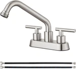 Utility Sink 4 Inch Centerset, Laundry Faucets With Swivel Spout And. Fixed Price $62.99.