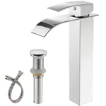 Flg Brass Waterfall Bathroom Vessel Sink Faucet Polished Chrome. Fixed Price $35.99.