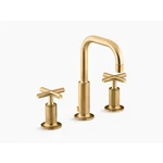 Kohler Purist Widespread Bathroom Faucet K-14406-3-2MB Brushed Moderne Brass. Fixed Price $479.95.