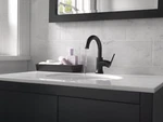 Delta Faucet Trinsic Single Hole Swivel Spout Bathroom 559HA-BL-DST. Fixed Price $175.00.