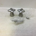 Delta GH290SS Small Cross Vanity Faucet Handles Stainless Steel. Fixed Price $48.00.