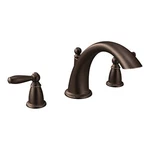 Moen Brantford T933ORB 2-HANDLE Deck-mount Garden Tub Faucet Trim Kit In Oil. Fixed Price $201.99.
