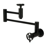Kingston Brass KS810.RKZ Wendell 3.8 Gpm Wall Mounted Hole Pot - Black. Fixed Price $493.97.