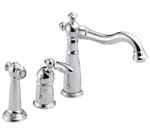 Delta Victorian Deck High-arc Kitchen Faucet Sprayer, Chrome New Open Box. Fixed Price $224.99.