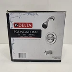 Delta B114900C Foundations Single-handle 1-SPRAY Tub & Shower Faucet, Chrome. Fixed Price $42.77.