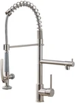 Fapully Commercial Down Kitchen Sink Faucet With Sprayer Brushed Nickel. Fixed Price $133.71.