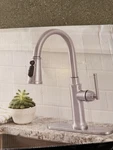Glacier Bay Pull Down Kitchen Faucet Stainless Steel Single Handle Open Box. Fixed Price $75.00.