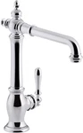 Kohler K-99266-CP Artifacts Single-hole Kitchen Sink Faucet With 13-1/2 Swing. Fixed Price $449.00.