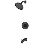 Glacier Bay Oswell Single Handle 1-SPRAY Tub & Shower Faucet Matte Black. Fixed Price $66.39.