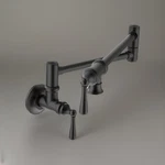 Moen S664BL Pot Filler Faucet Double Handle Wall Mount Matte Black. Fixed Price $617.69.