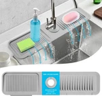 Tuyoart 24"LONGER Silicone Faucet Mat For Kitchen SINK,5 Slope Draining .... Fixed Price $17.99.