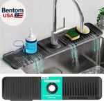 24 Inch Longer Faucet Mat For Kitchen Sink, 5 Slope Fast Self-draining,. Fixed Price $19.14.