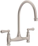 Rohl U.4791L-STN-2 Georgian Era Bridge Faucet Satin Nickel. Fixed Price $1527.00.