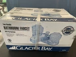 Glacier Bay Chrome Finish 2 Handle Bathroom Faucet With Pop-up Drain New Box.. Fixed Price $24.00.