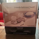 Mainstays PSF0200-ECO Centerset 2-HANDLE Bathroom Sink Faucet Chrome Watersense. Fixed Price $10.00.