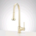 Signature Hardware 465184 Ridgeway Polished Brass Pull-down Kitchen Faucet. Fixed Price $145.00.