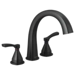 Delta Stryke Two Handle Roman Tub Trim Matte Black-certified Refurbished. Fixed Price $377.01.