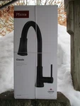 Pfister F-529-7PFB Matte Black Single Handle Kitchen Faucet W/ Sprayer & Plate. Fixed Price $87.00.