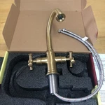 Derengge Two-handle Lavatory Faucet BTF-2018-CS Brushed Gold Finish. Fixed Price $10.00.