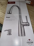 Pfister Raya Kitchen Faucet Pullout Stainless Steel W/soap Dispenser F-529-7RYS. Fixed Price $99.99.