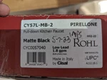 Rohl CY57L-MB-2 Pirellone 1.8 Gpm Pull Down Kitchen Faucet In Matte Black Read. Fixed Price $629.95.