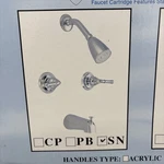 Kingston Brass KB24 Magellan Tub Shower Valve Trim Satin Nickel *no Spout*. Fixed Price $69.99.