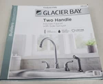 Glacier Bay Builders 2-HANDLE Standard Kitchen Faucet W/ Sprayer Stainless Steel. Fixed Price $59.97.