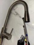 Kitchen Faucet Pull Down Huntington Brass Nickel Finish. Fixed Price $60.00.