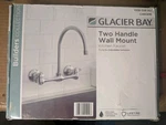 Glacier Bay Builders Double-handle Wall Mount Standard Kitchen Faucet Chrome. Fixed Price $60.00.